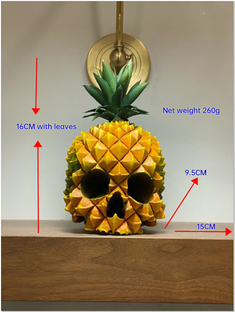 Pineapple Skull Halloween Decoration With Tropical Charm