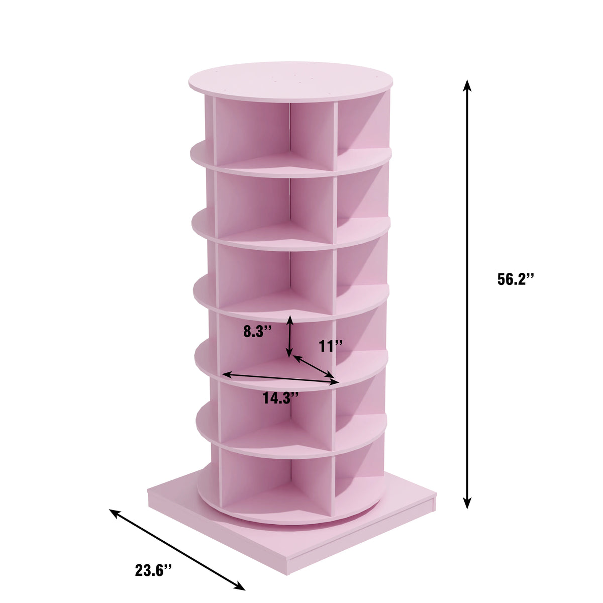 360 Rotating Shoe Cabinet with 6 Layers for Entryways