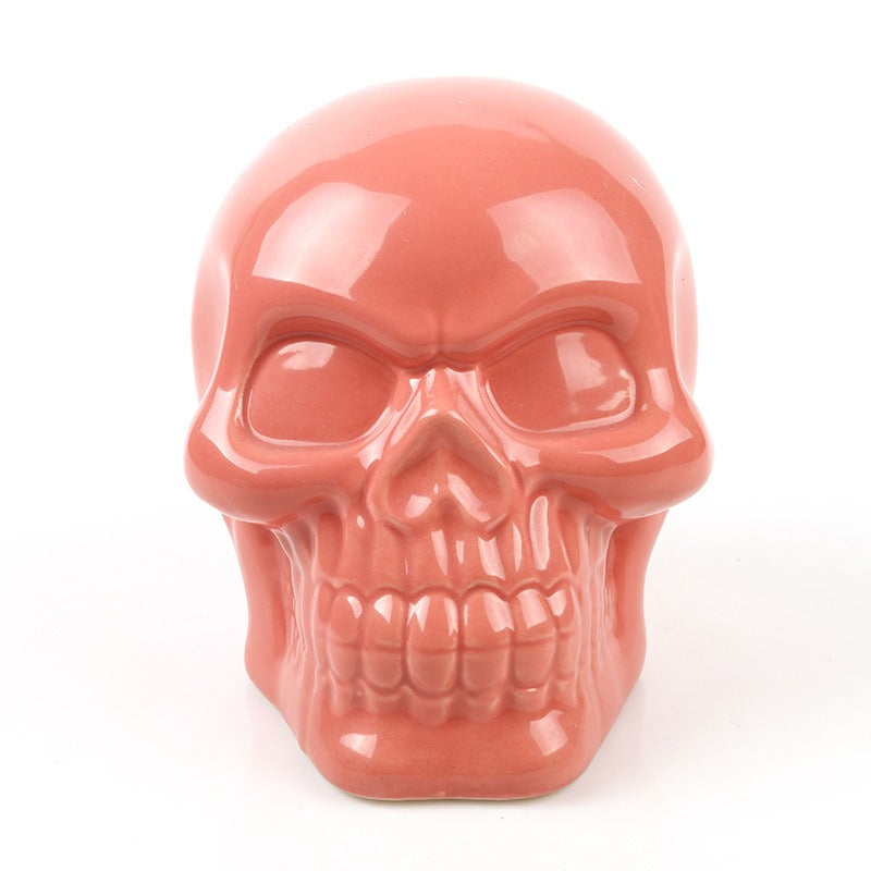Pink Skull Piggy Bank for Stylish Decorative Savings