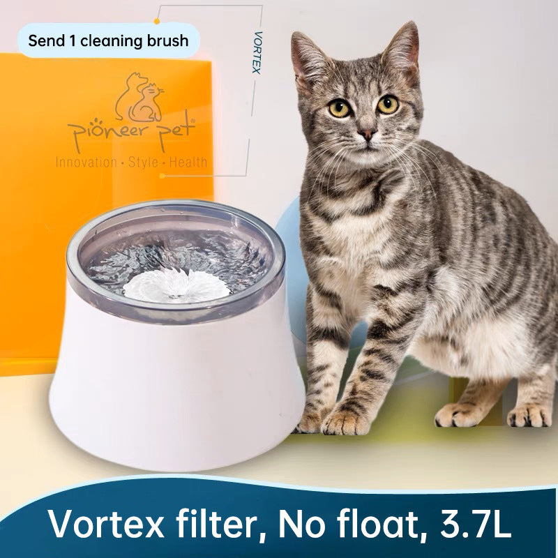 Cat Water Fountain With Quiet Vortex Filter System