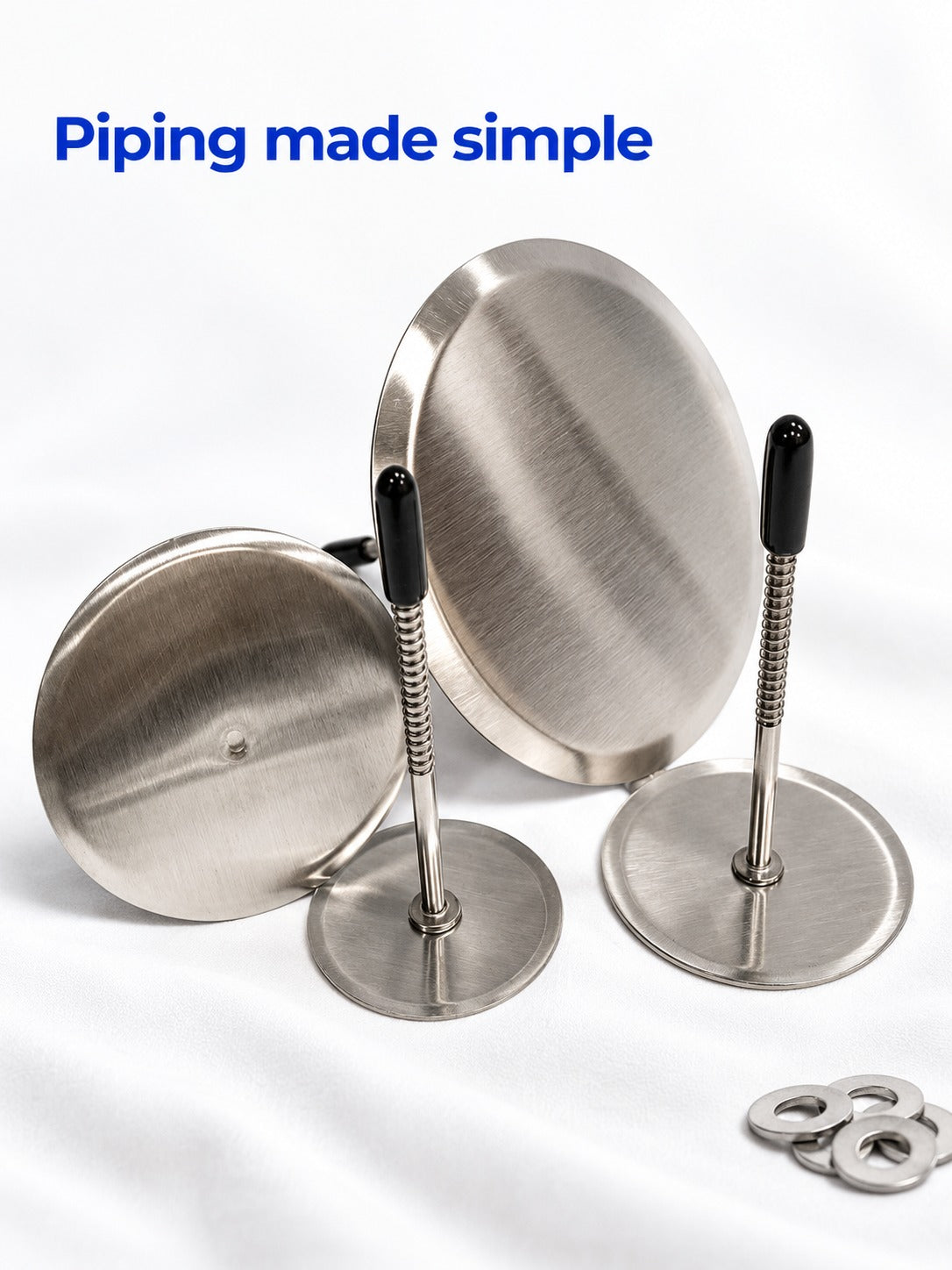 Piping Nails Set for Cream Roses, 4 Stainless Steel