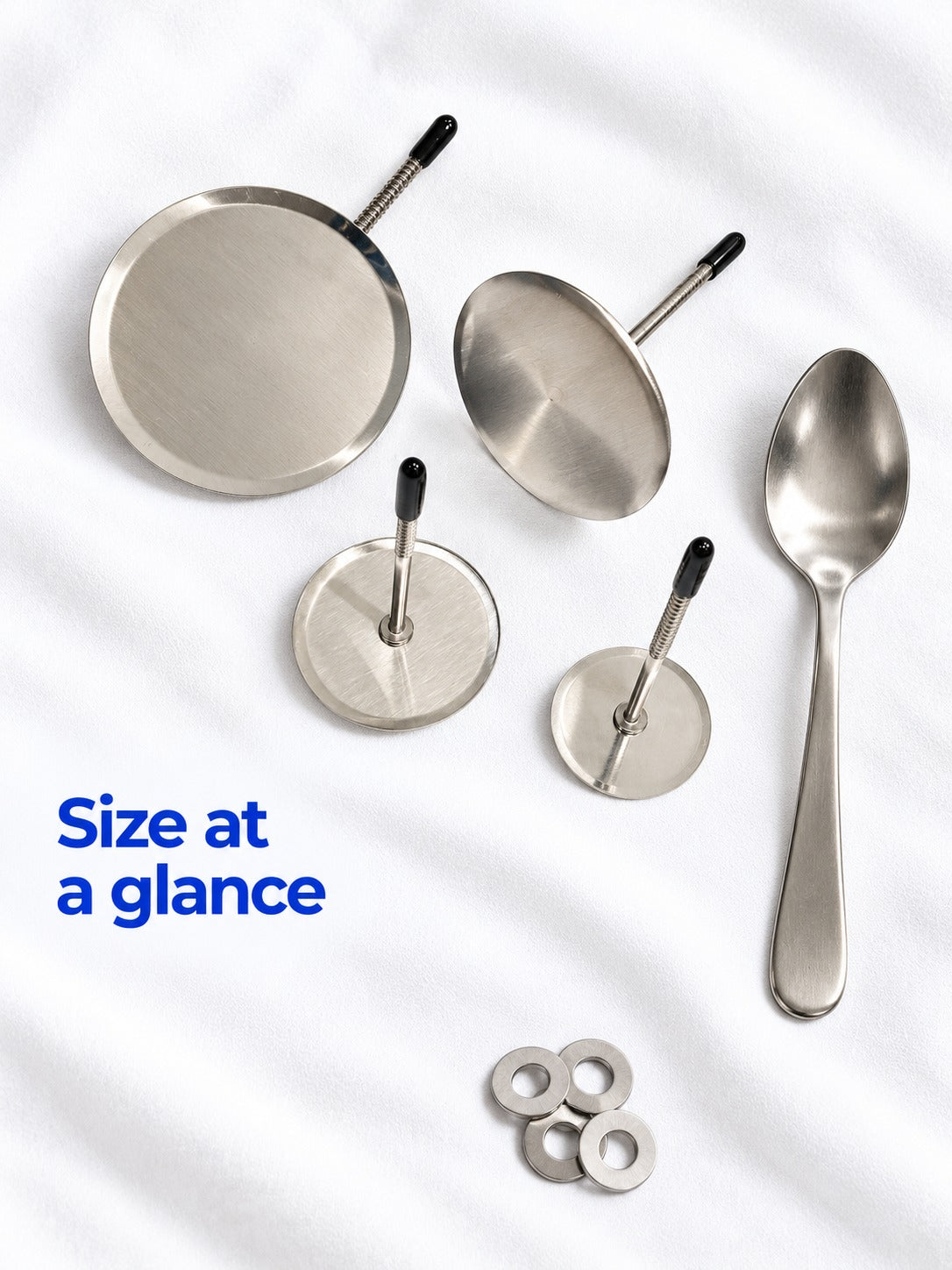 Piping Nails Set for Cream Roses, 4 Stainless Steel