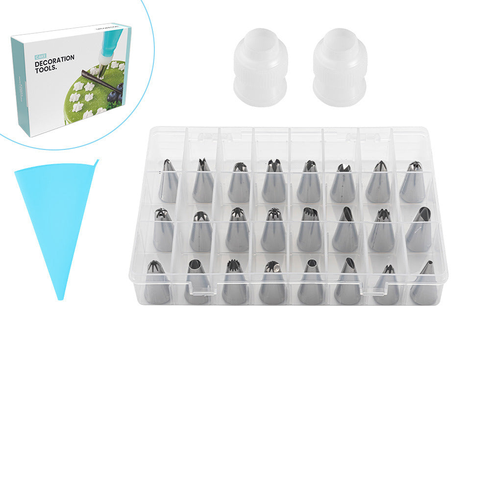Cake Piping Nozzle Set with Stainless Steel Tips Kit