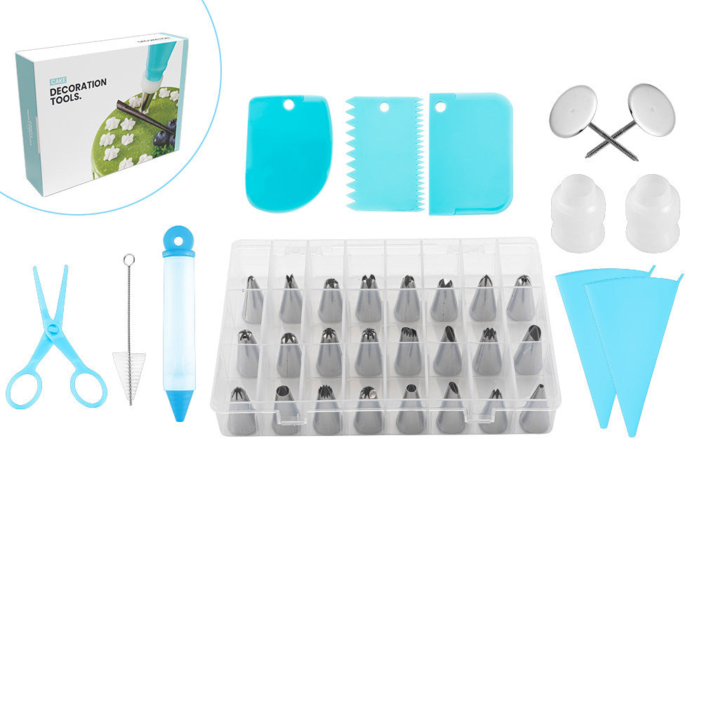 Cake Piping Nozzle Set with Stainless Steel Tips Kit