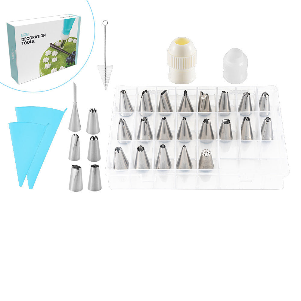 Cake Piping Nozzle Set with Stainless Steel Tips Kit