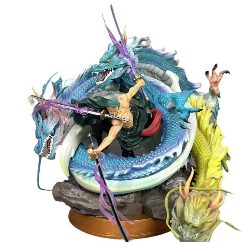 Three-Dragon Anime Statue for a Dramatic Collector Display