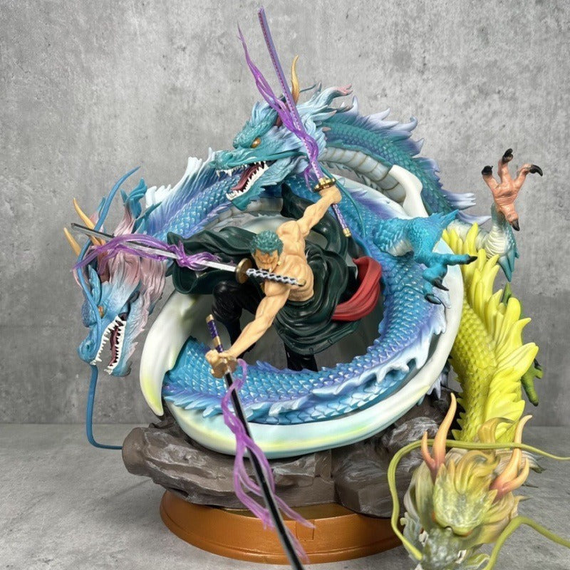 Three-Dragon Anime Statue for a Dramatic Collector Display