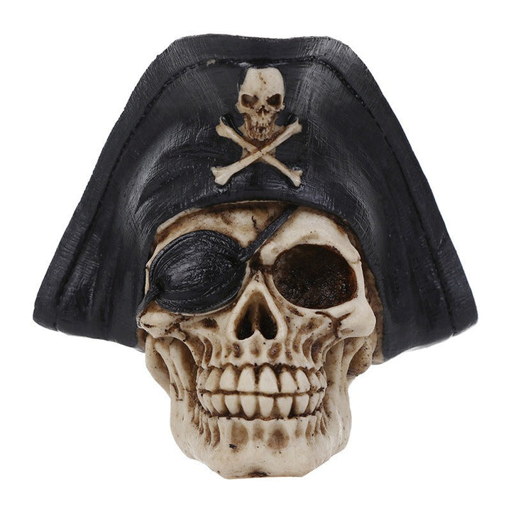 Pirate Skull Ornament for Swashbuckling Shelf Displays