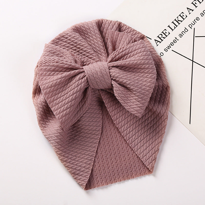 Baby Knit Bow Hat for Warm, Cute Cold-Weather Outings