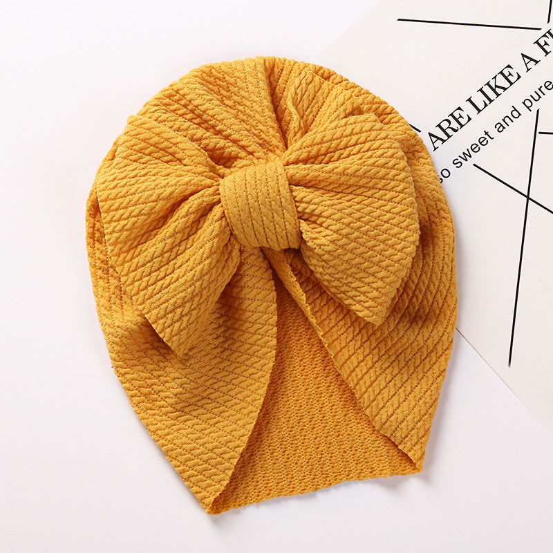 Baby Knit Bow Hat for Warm, Cute Cold-Weather Outings