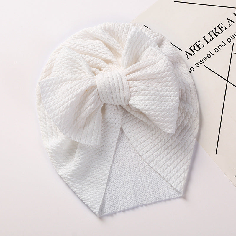 Baby Knit Bow Hat for Warm, Cute Cold-Weather Outings