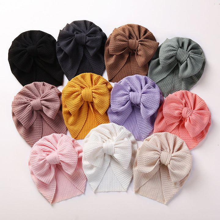 Baby Knit Bow Hat for Warm, Cute Cold-Weather Outings