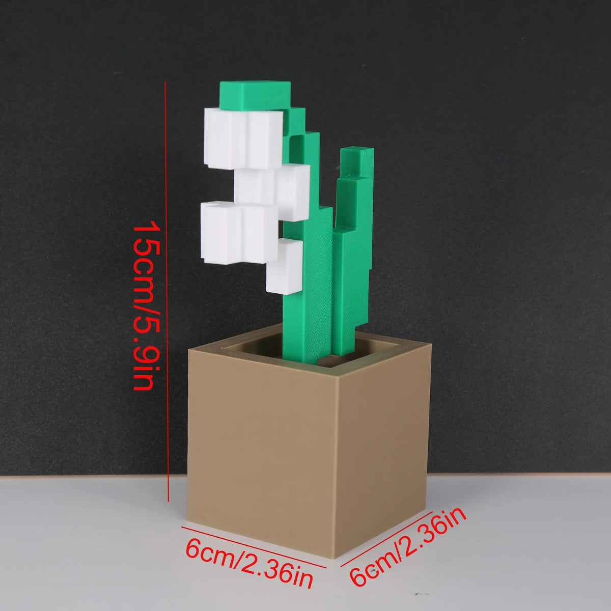 Pixel Flower Desk Decor for Playful, Low-Care Style