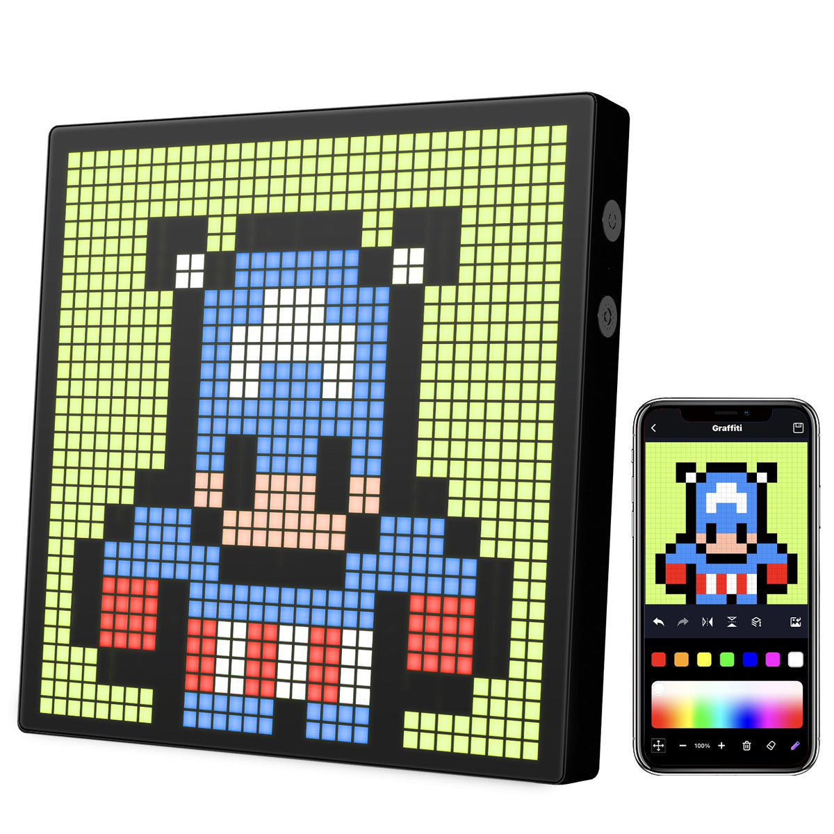 Bluetooth Pixel Display Alarm Clock: Custom Animations