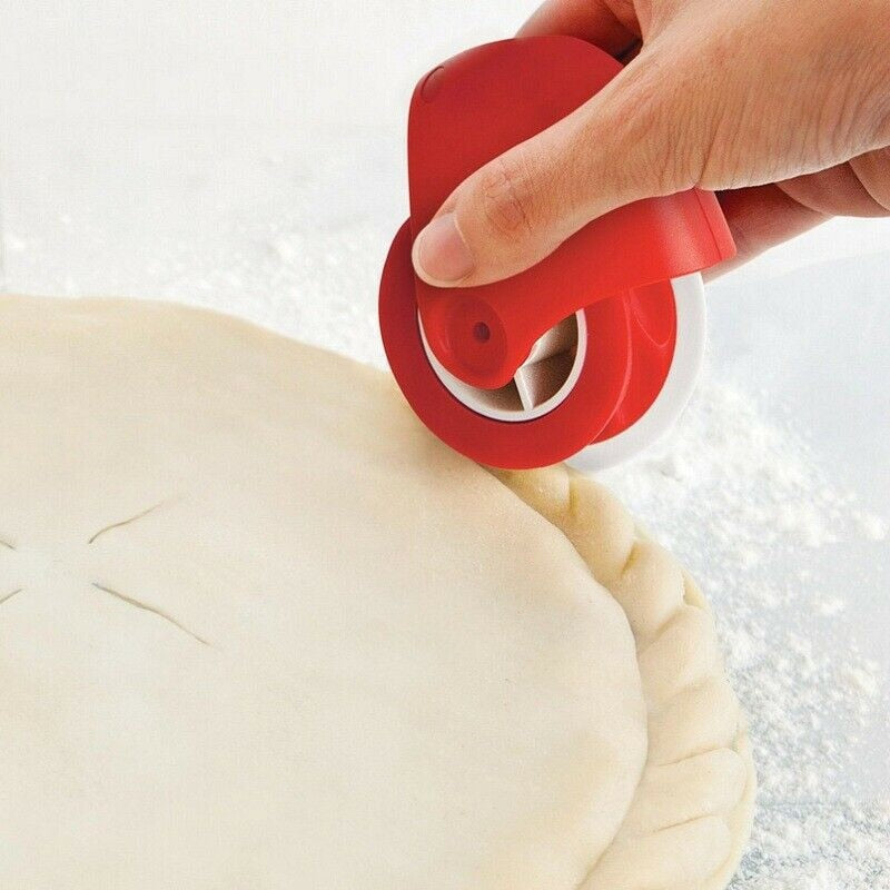Pie Crust Pastry Wheel Cutter for Lattice & Fluted Edges
