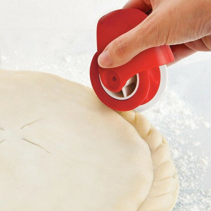 Pie Crust Pastry Wheel Cutter for Lattice & Fluted Edges