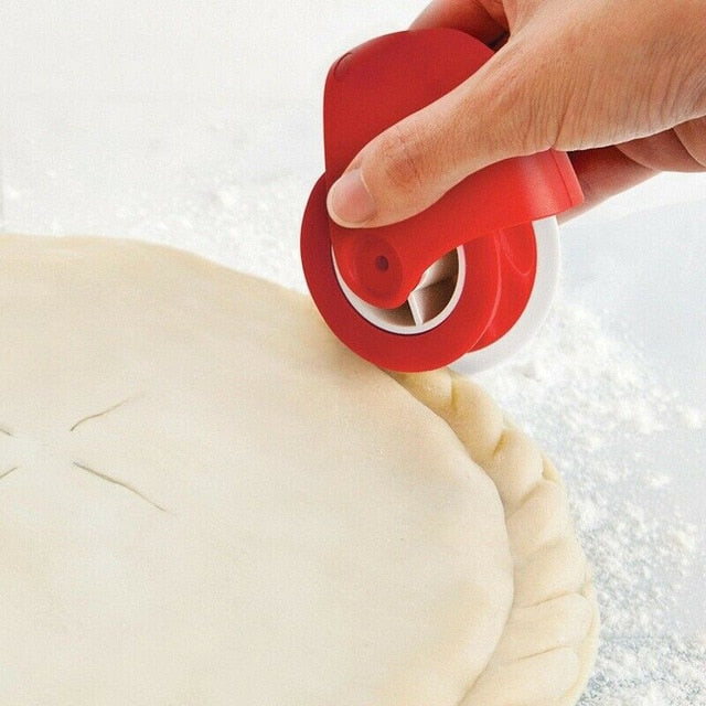 Pie Crust Pastry Wheel Cutter for Lattice & Fluted Edges