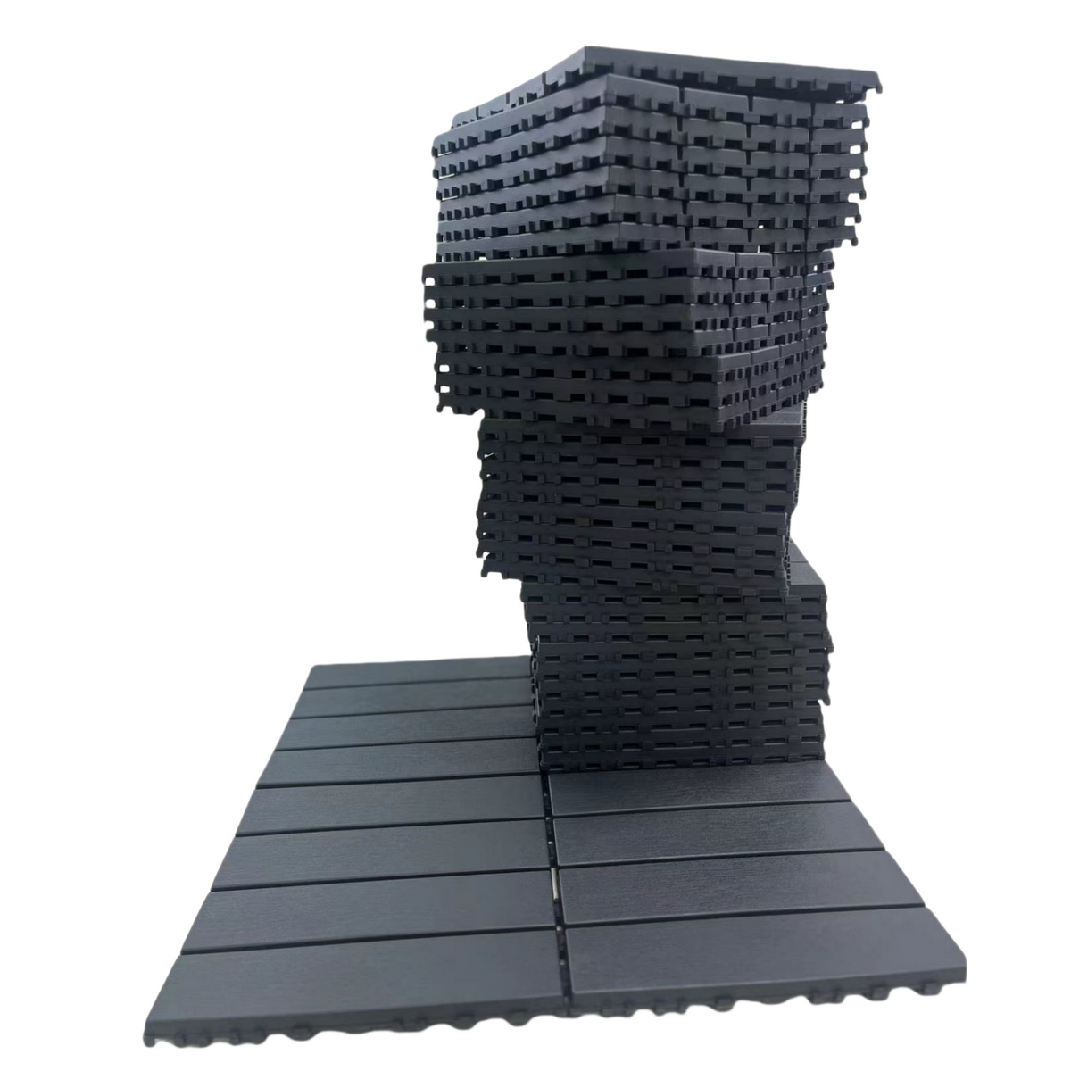 Waterproof Interlocking Deck Tiles, 12 x 12 in, 36 Pack