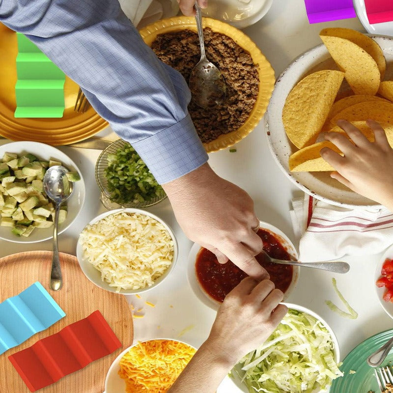 Multi-Color Plastic Taco Holder Set Keeps Tacos Upright