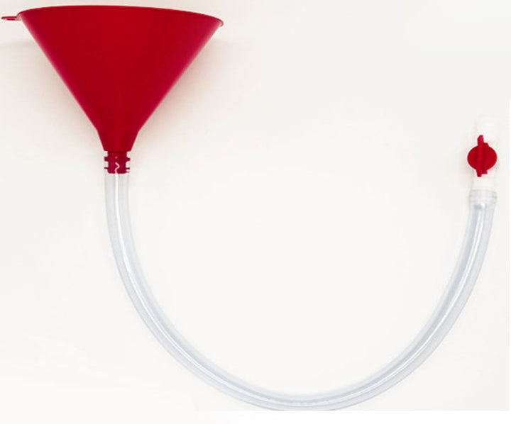 Party Beer Funnel with Tube and Red Shut-Off Valve