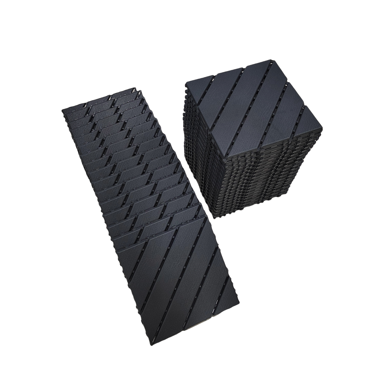 Waterproof Interlocking Outdoor Patio Tiles, 36-Pack Gray