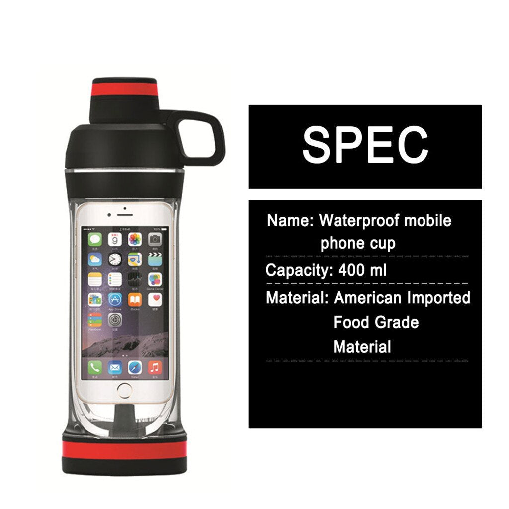 Waterproof Water Bottle With Hidden Phone Compartment