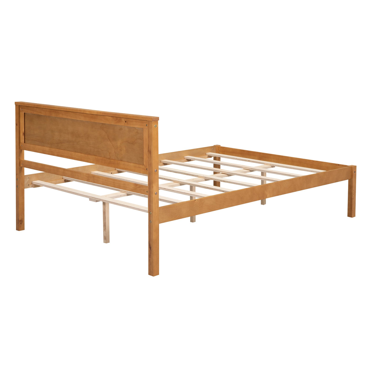 Full Size Platform Bed Frame with Wood Slat Support