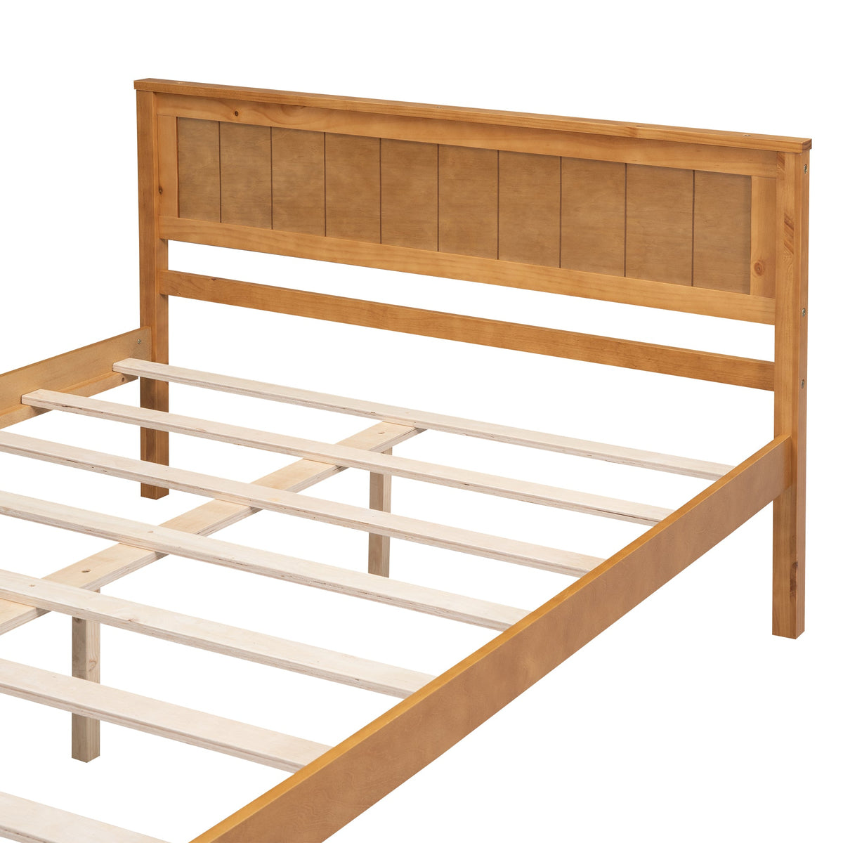 Full Size Platform Bed Frame with Wood Slat Support