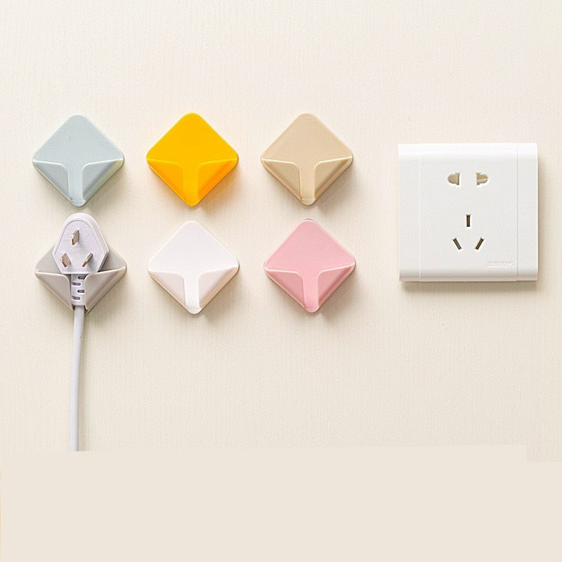 Plug Holder Cable Organizer for Tidy, Drill-Free Walls