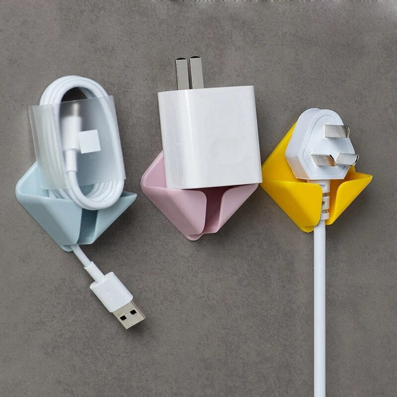 Plug Holder Cable Organizer for Tidy, Drill-Free Walls