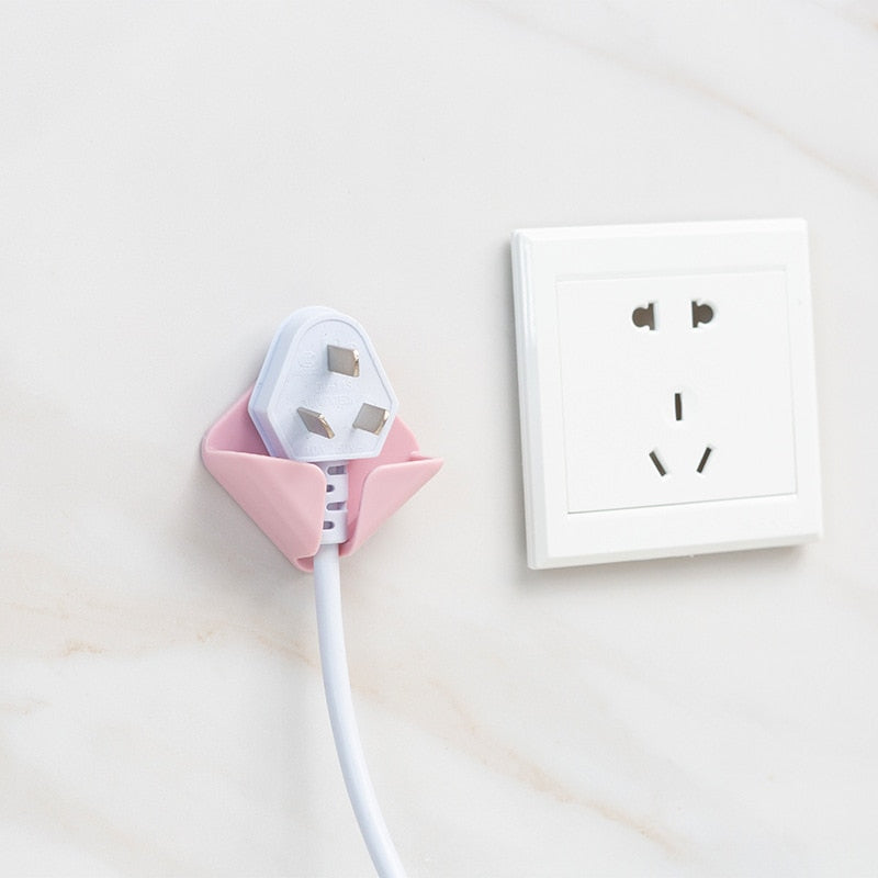 Plug Holder Cable Organizer for Tidy, Drill-Free Walls