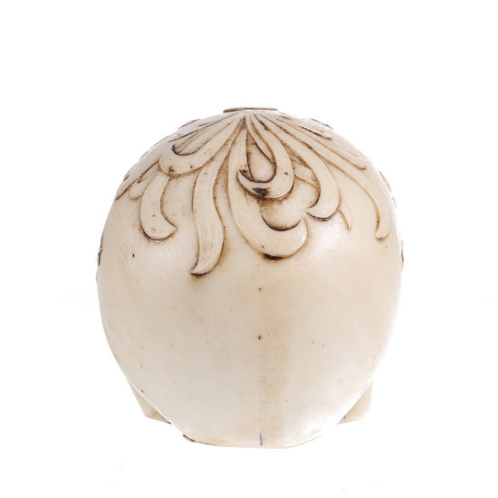 Plum Blossom Skull Ornament for Gothic Shelf Decor