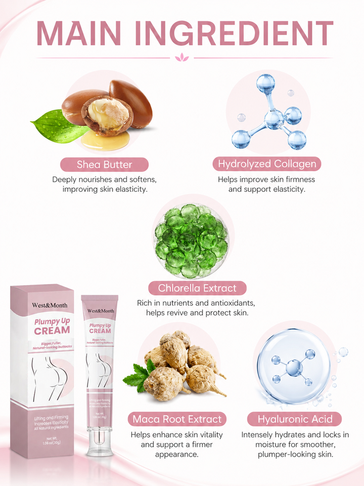 Butt Lifting Cream — Natural Firming for Fuller, Rounder Shape