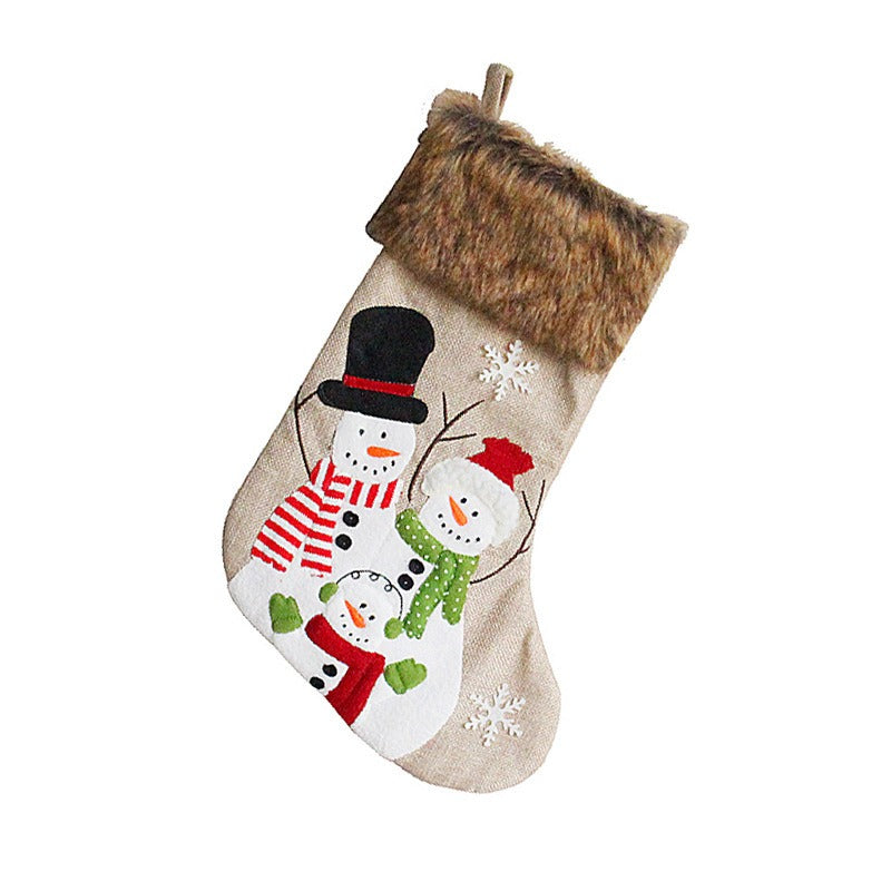 Plush Christmas Stockings, 2-Pack Holiday Gift Bags