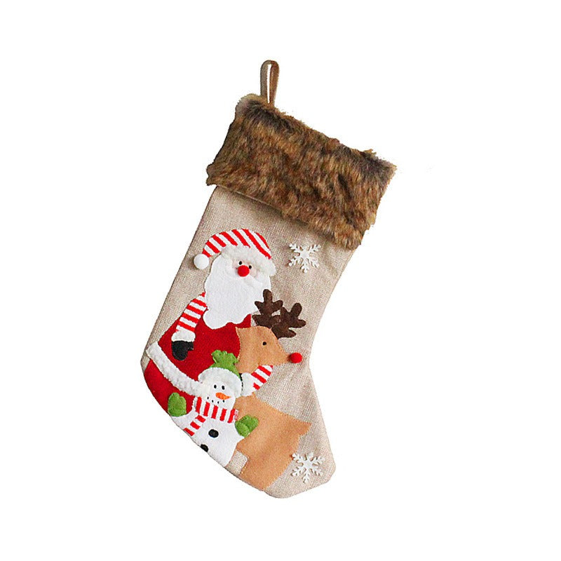 Plush Christmas Stockings, 2-Pack Holiday Gift Bags