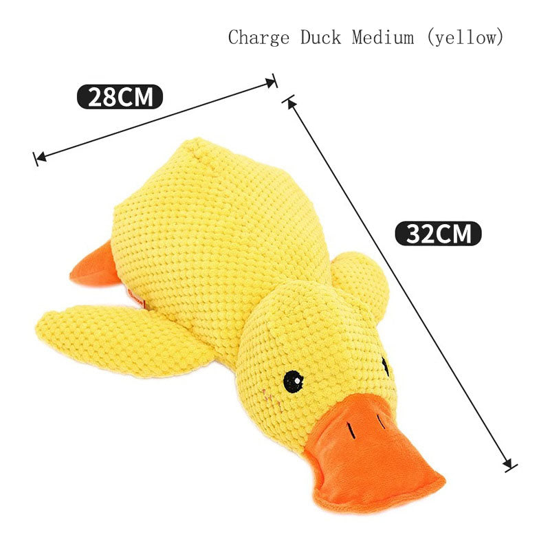 Plush Dog Toy with Quack Sound for Puppy Boredom