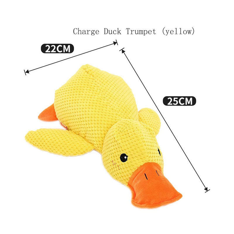 Plush Dog Toy with Quack Sound for Puppy Boredom
