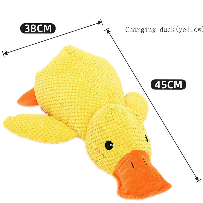 Plush Dog Toy with Quack Sound for Puppy Boredom