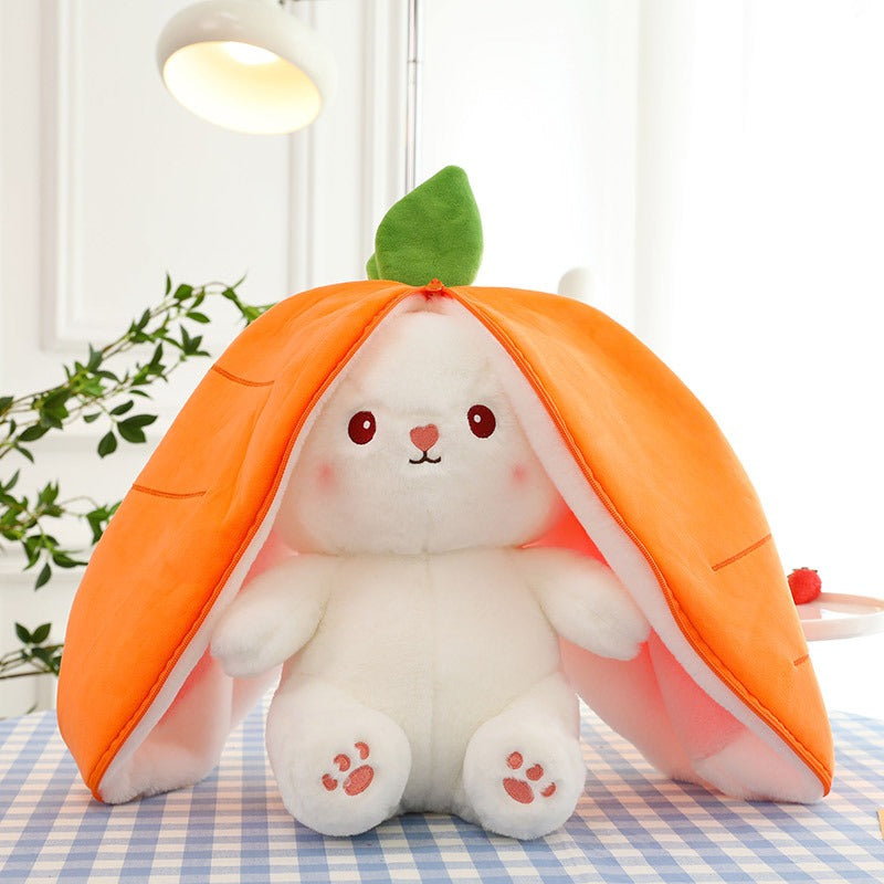 Fruit Hood Rabbit Plush Toy for Cozy Cuddles and Play