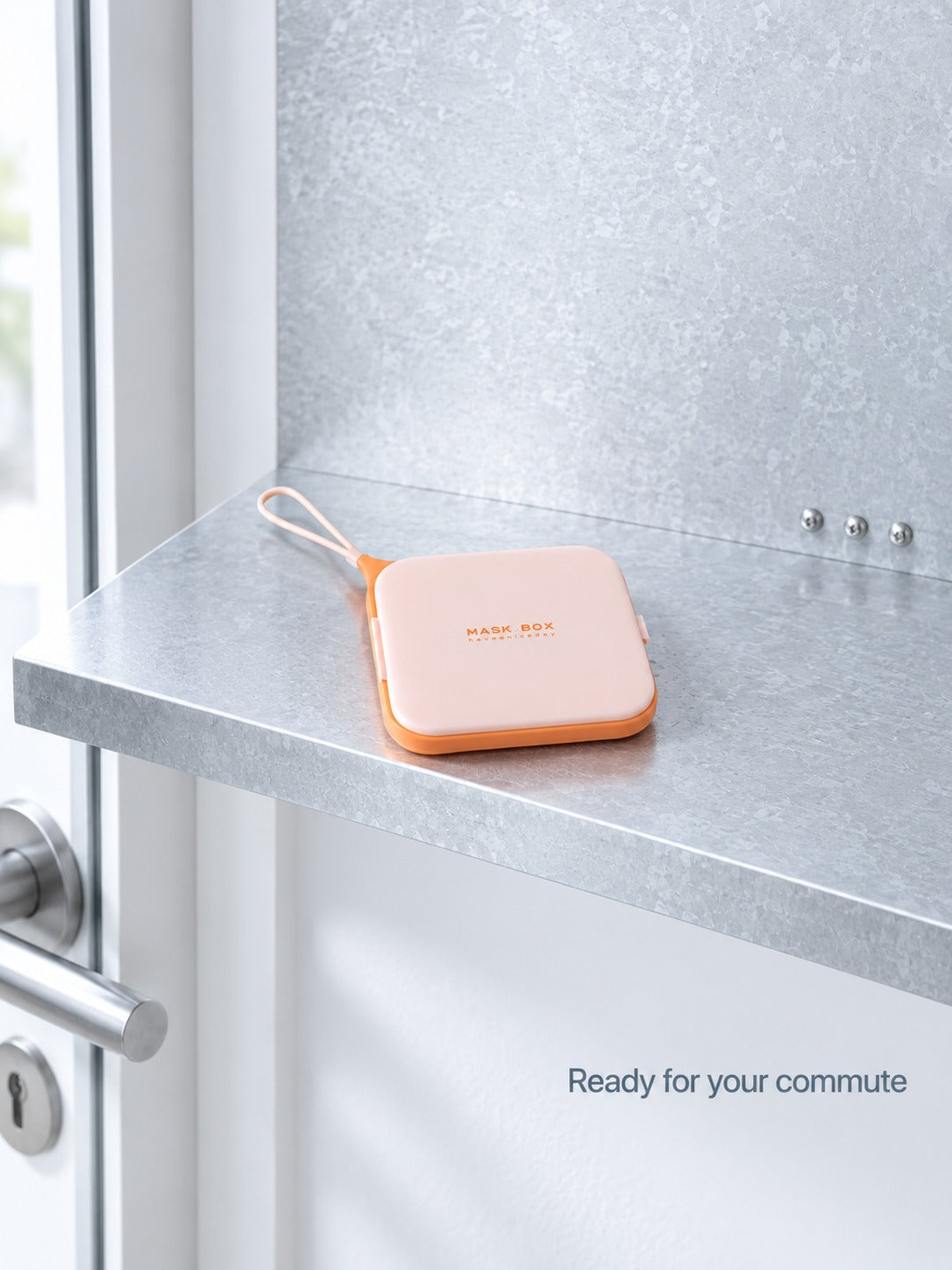 Pocket Face Mask Storage Case with Flip Lid for Commuters