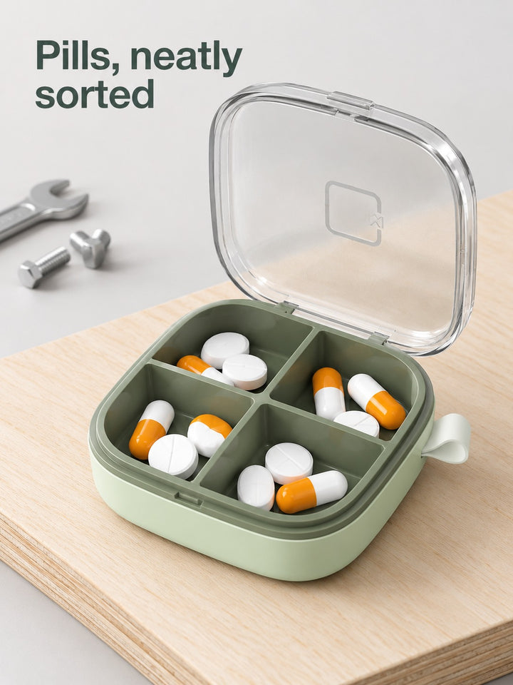 Pocket Weekly Pill Organizer for Travel, Sealed & Sorted