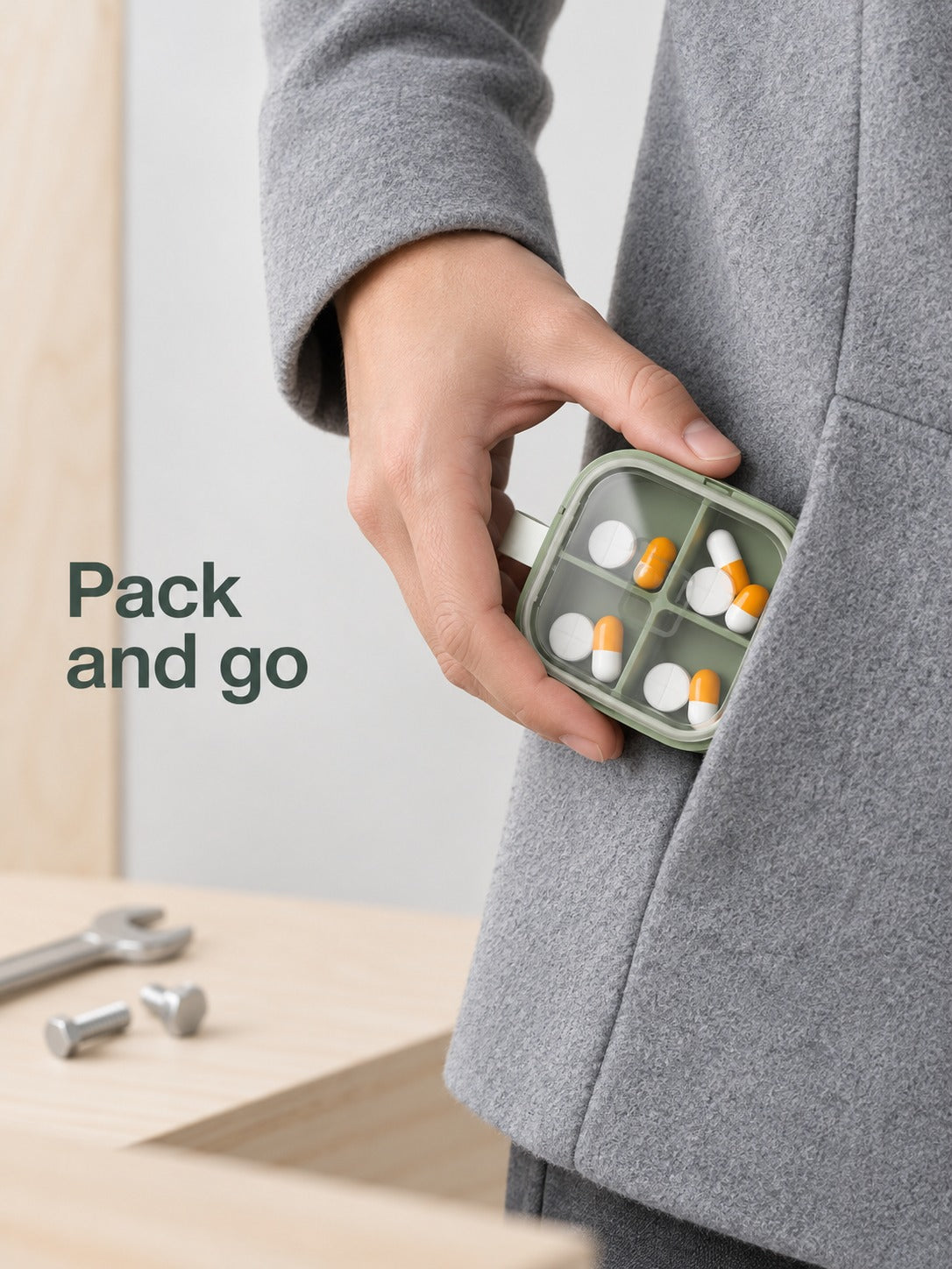 Pocket Weekly Pill Organizer for Travel, Sealed & Sorted