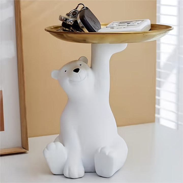 Polar Bear Key Tray for Playful Entryway Home Storage