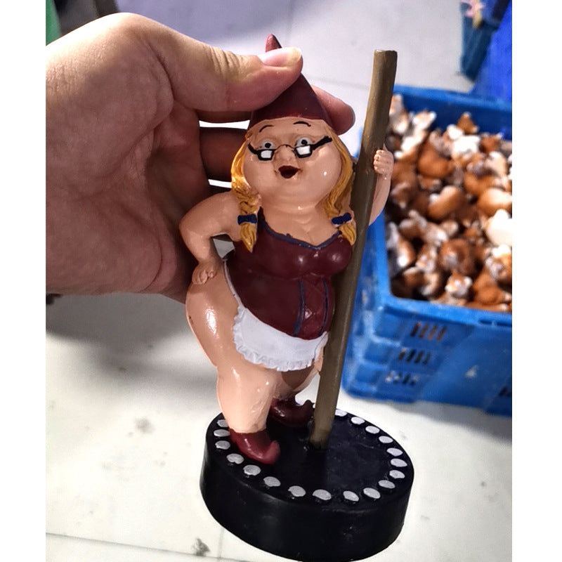 Pole Dancer Gnome Ornament – Whimsical Garden Decor