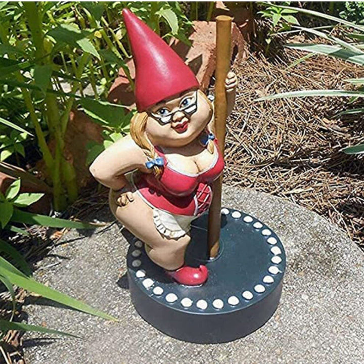 Pole Dancer Gnome Ornament – Whimsical Garden Decor