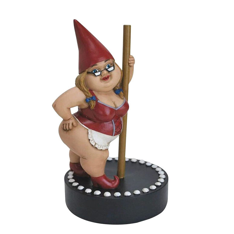 Pole Dancer Gnome Ornament – Whimsical Garden Decor