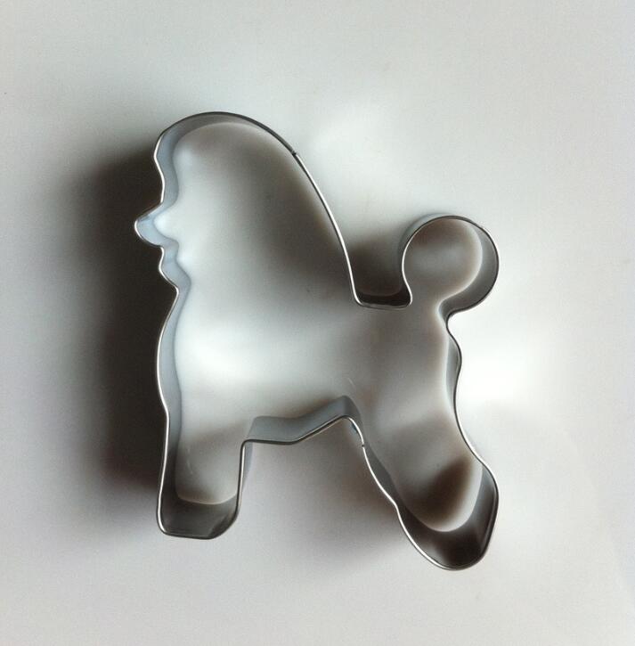 Poodle Cookie Cutter: Sharp Stainless Steel Dog Shape