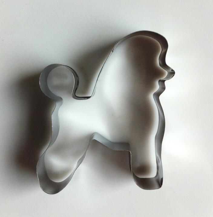 Poodle Cookie Cutter: Sharp Stainless Steel Dog Shape