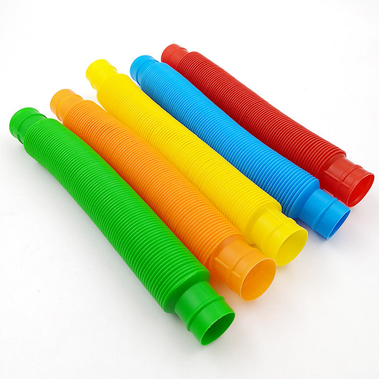 Pop Tube Sensory Fidget Toys With Colorful LED Lights