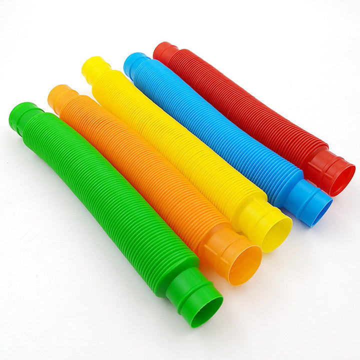 Pop Tube Sensory Fidget Toys With Colorful LED Lights
